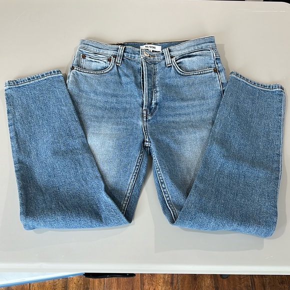 RE/DONE 90s Ankle Crop Jeans in Hazey Indigo Size 26 - Picture 5 of 13
